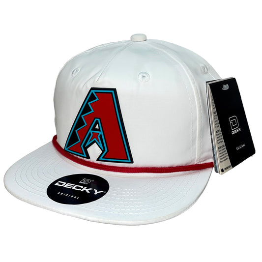 Arizona Diamondbacks 3D Classic Rope Hat- White/ Red - Ten Gallon Hat Co.
