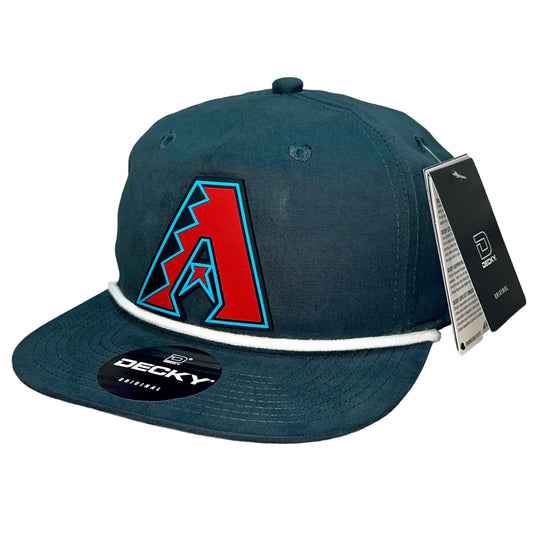 Arizona Diamondbacks 3D Classic Rope Hat- Charcoal/ White - Ten Gallon Hat Co.