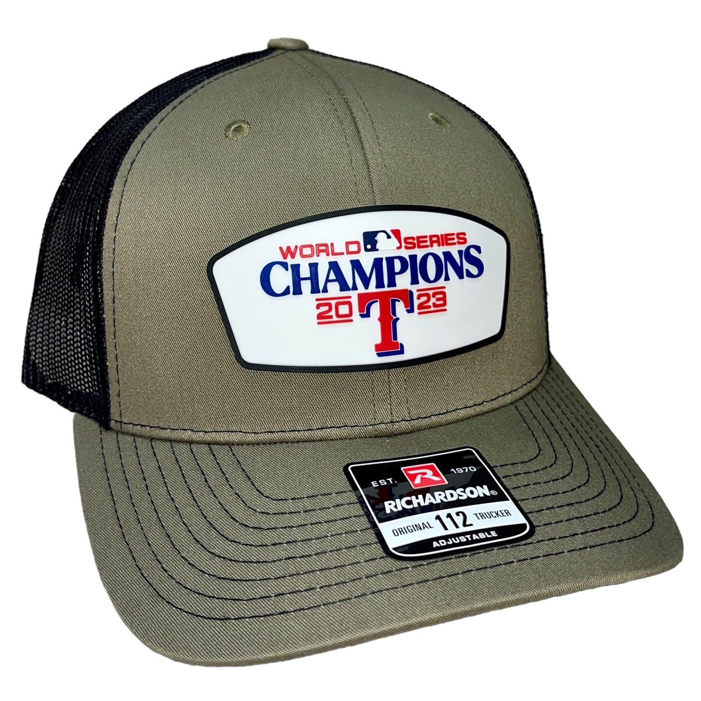 Texas Rangers 2023 World Series Champions 3D Snapback Trucker Hat- Loden/ Black