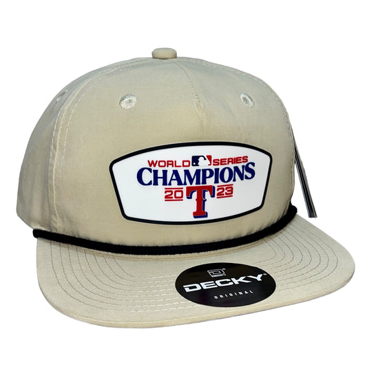 Texas Rangers 2023 World Series Champion 3D Classic Rope Hat- Birch/ Black