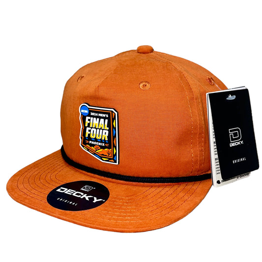 2024 March Madness- Final Four 3D Classic Rope Hat- Burnt Orange/ Black
