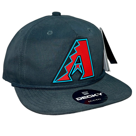 Arizona Diamondbacks 3D Classic Rope Hat- Charcoal - Ten Gallon Hat Co.