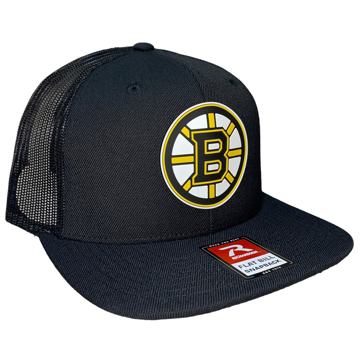 Boston Bruins 3D Wool Blend Flat Bill Hat- Black - Ten Gallon Hat Co.