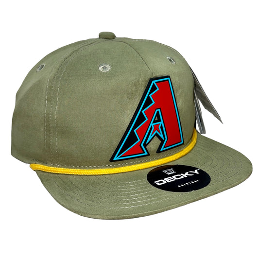 Arizona Diamondbacks 3D Classic Rope Hat- Loden/ Amber - Ten Gallon Hat Co.