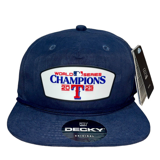 Texas Rangers 2023 World Series Champions 3D Classic Rope Hat- Navy/ White