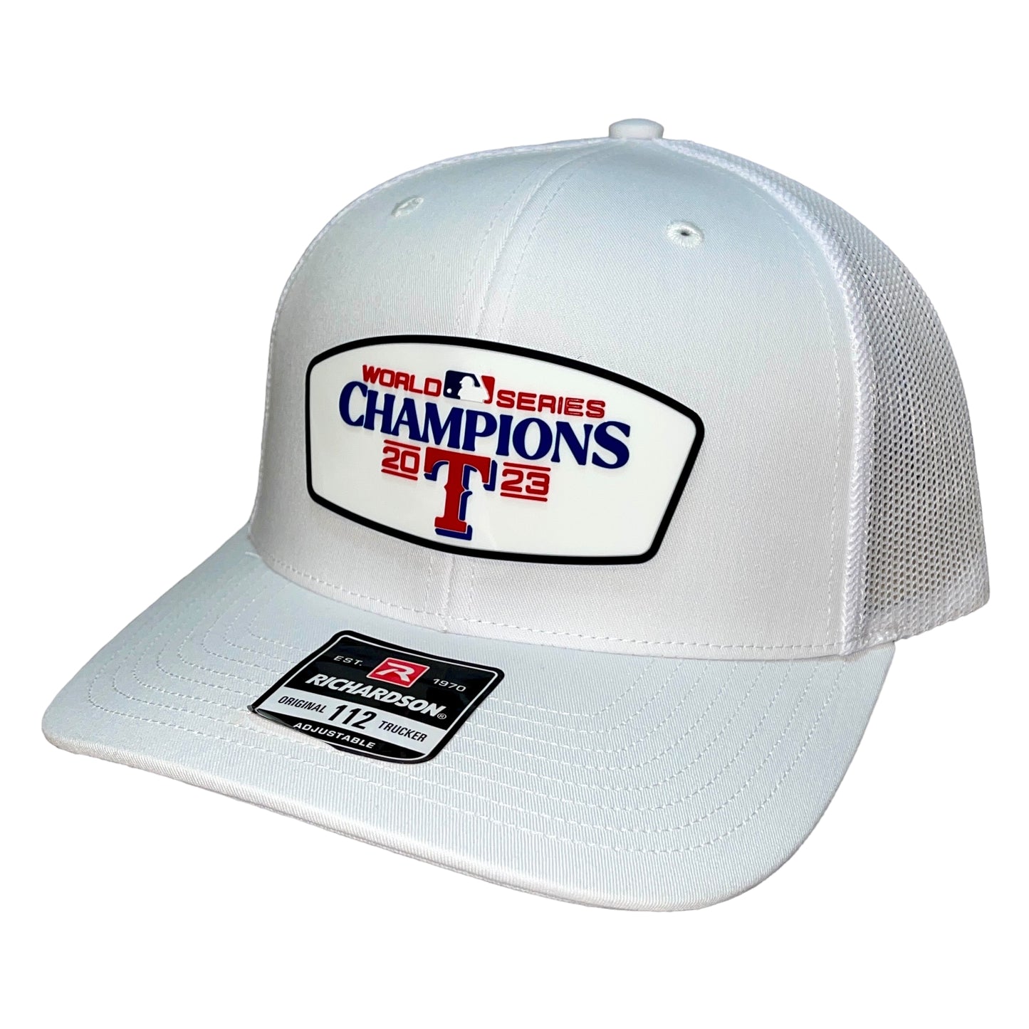 Texas Rangers 2023 World Series Champions 3D Snapback Trucker Hat- White