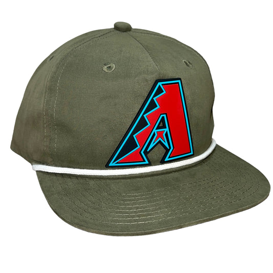 Arizona Diamondbacks 3D Classic Rope Hat- Olive/ White - Ten Gallon Hat Co.