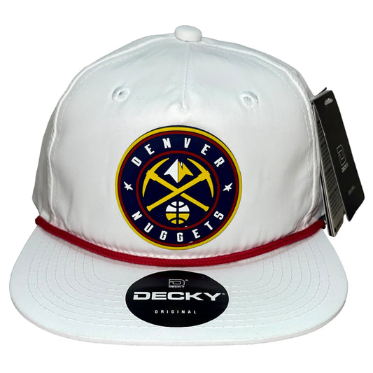 Denver Nuggets 3D Classic Rope Hat- White/ Red - Ten Gallon Hat Co.