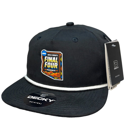 2024 March Madness- Final Four 3D Classic Rope Hat- Black/ White