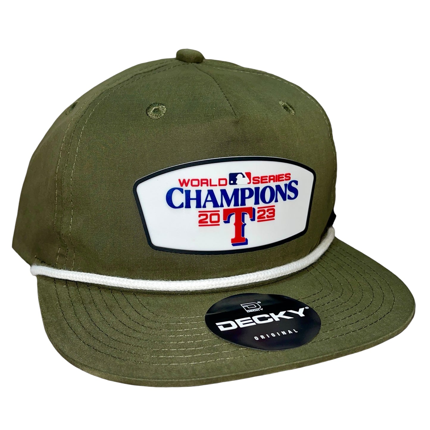 Texas Rangers 2023 World Series Champions 3D Classic Rope Hat- Olive/ White