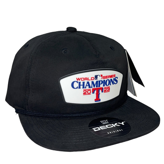 Texas Rangers 2023 World Series Champions 3D Classic Rope Hat- Black
