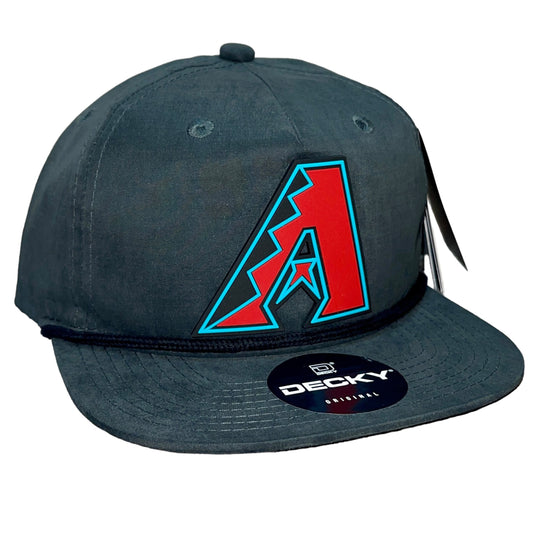 Arizona Diamondbacks 3D Classic Rope Hat- Charcoal/ Black - Ten Gallon Hat Co.