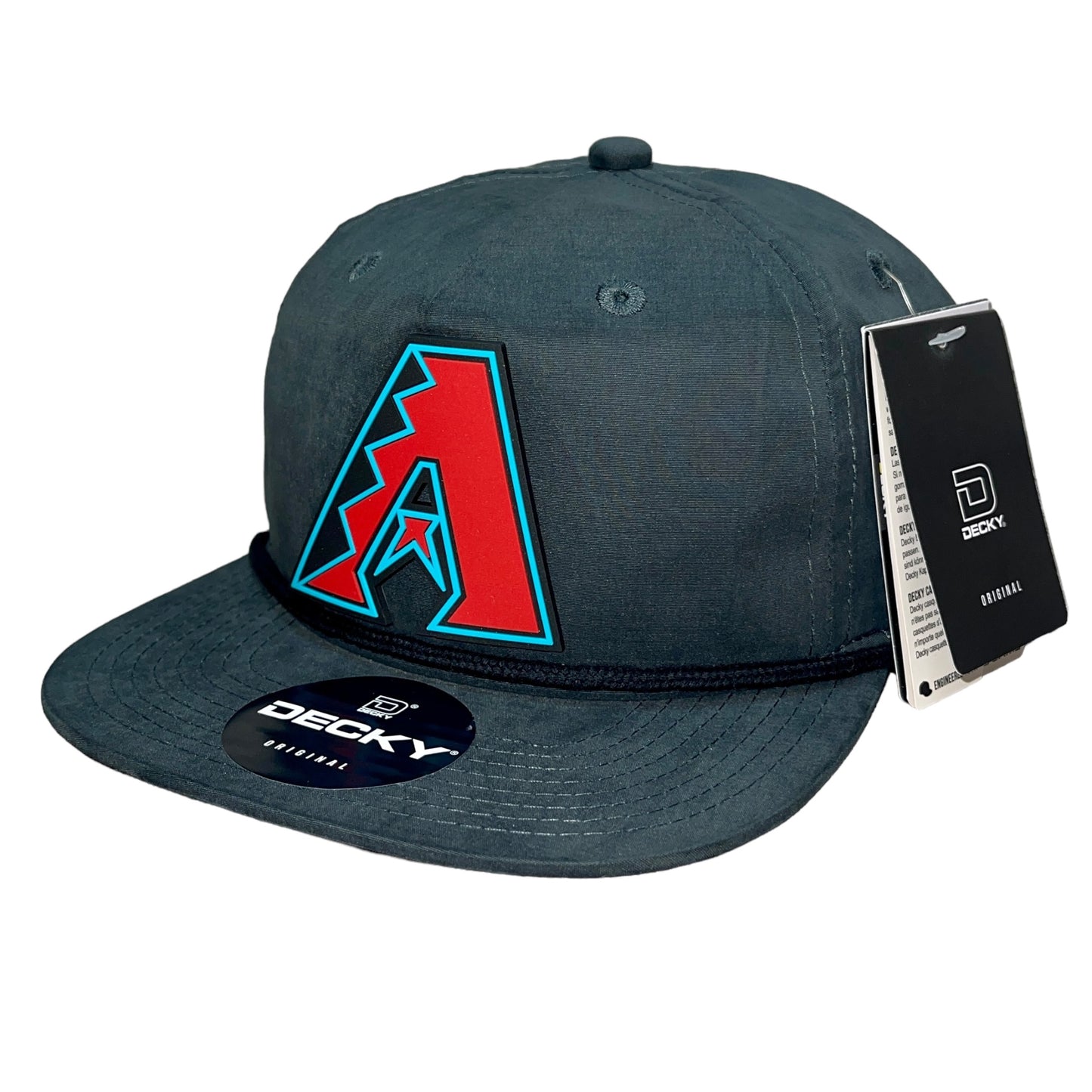 Arizona Diamondbacks 3D Classic Rope Hat- Charcoal/ Black - Ten Gallon Hat Co.