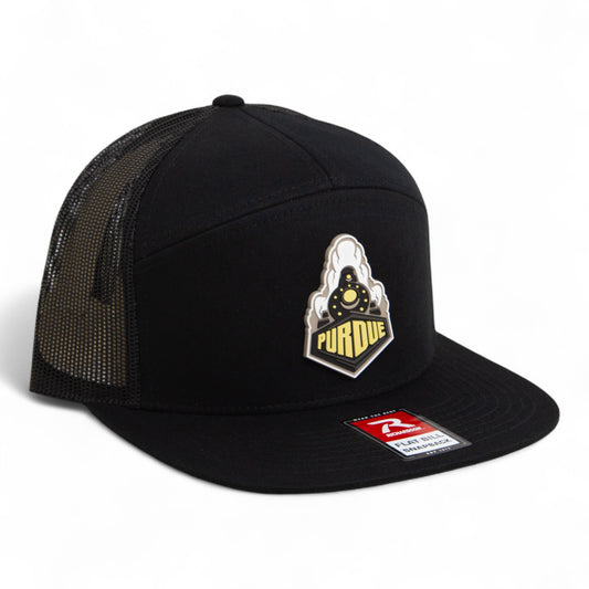 Purdue Boilermaker Special 3D Snapback Seven-Panel Flat Bill Trucker Hat- Black