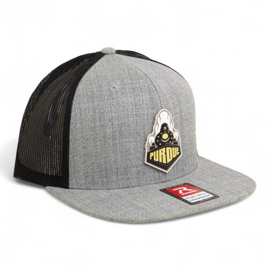 Purdue Boilermaker Special 3D Wool Blend Flat Bill Hat- Heather Grey/ Black