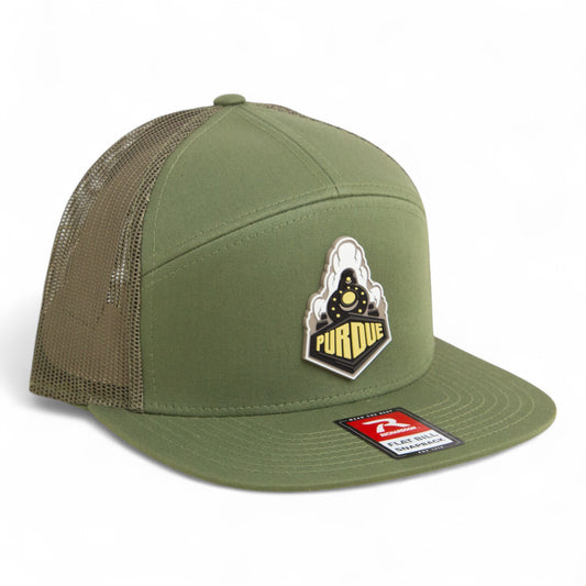 Purdue Boilermaker Special 3D Snapback Seven-Panel Flat Bill Trucker Hat- Loden Green
