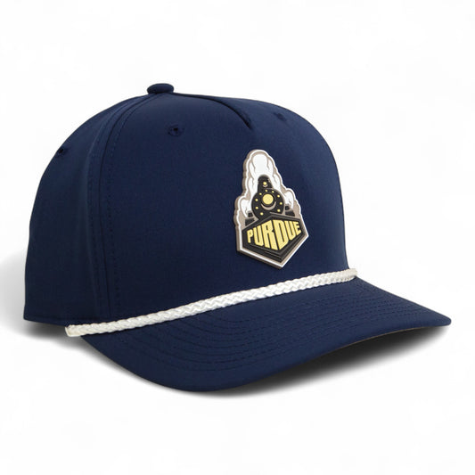 Purdue Boilermaker Special 3D Five Panel Classic Rope Hat- Navy/ White