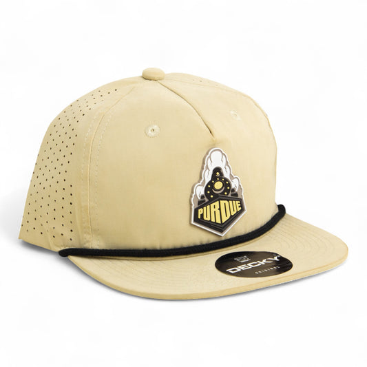 Purdue Boilermaker Special 3D Perforated Rope Hat- Birch/ Black