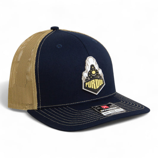 Purdue Boilermaker Special 3D Snapback Trucker Hat- Navy/ Tan