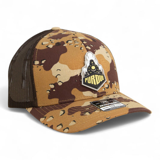 Purdue Boilermaker Special 3D Snapback Trucker Hat- Desert Camo/ Brown