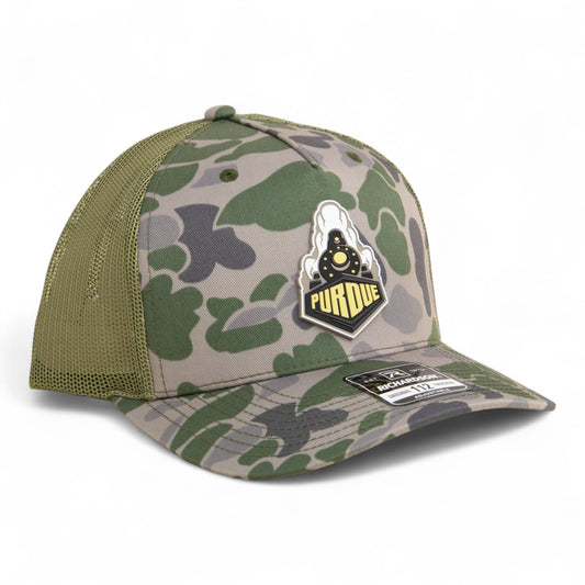 Purdue Boilermaker Special 3D Snapback Trucker Hat- Marsh Duck Camo/ Loden