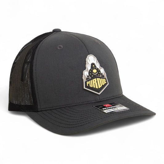 Purdue Boilermaker Special 3D Snapback Trucker Hat- Charcoal/ Black