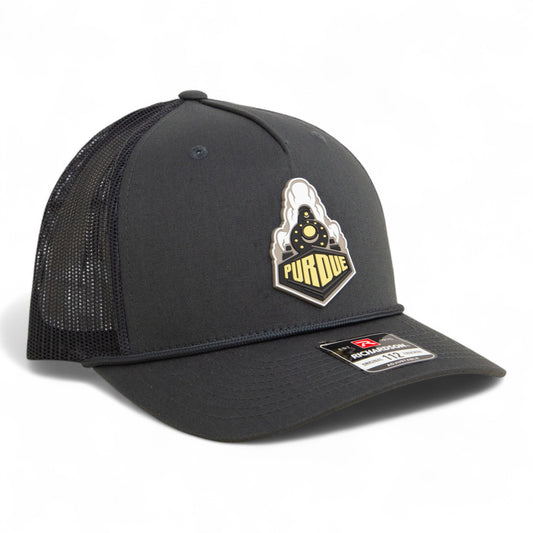 Purdue Boilermaker Special 3D Snapback Trucker Rope Hat- Charcoal