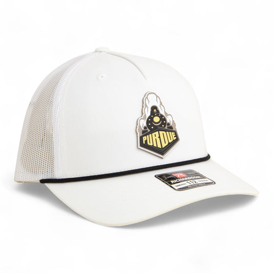 Purdue Boilermaker Special 3D Snapback Trucker Rope Hat- White/ Black
