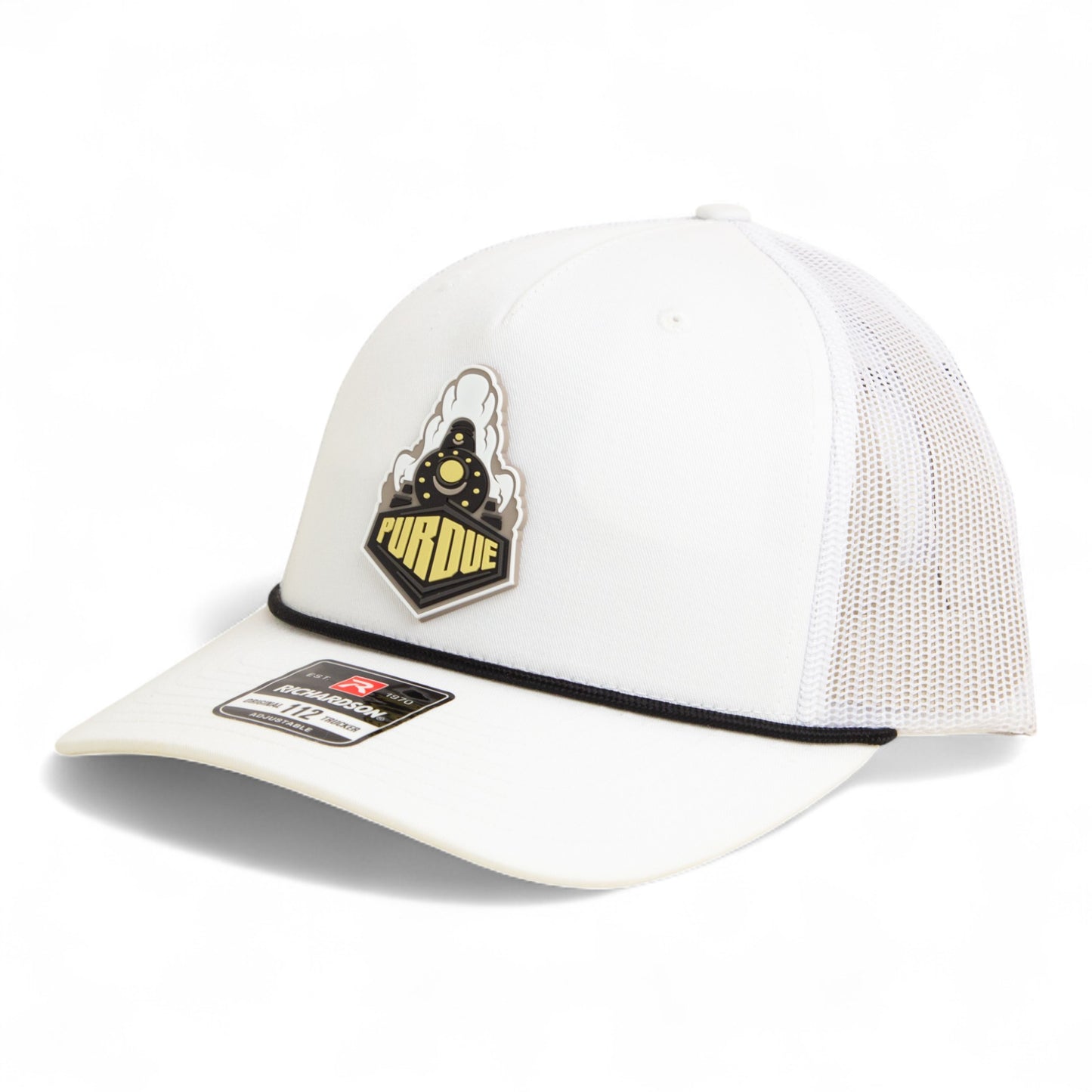 Purdue Boilermaker Special 3D Snapback Trucker Rope Hat- White/ Black