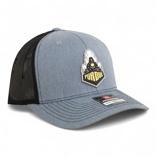 Purdue Boilermaker Special 3D Snapback Trucker Hat- Heather Grey/ Black