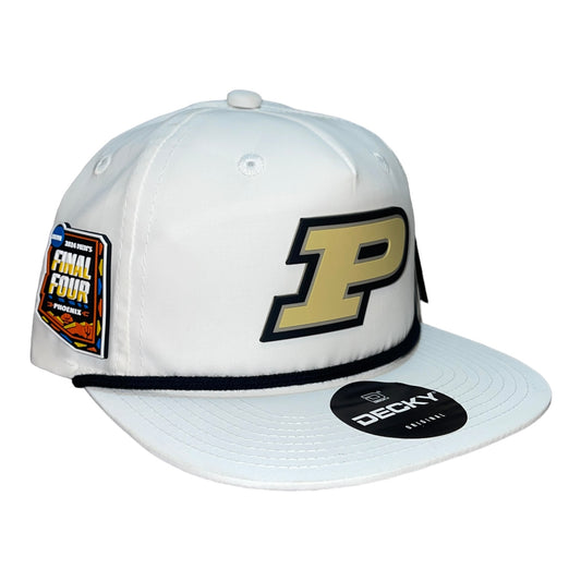 Purdue Boilermakers 2024 Final Four 3D Classic Rope Hat- White/ Black