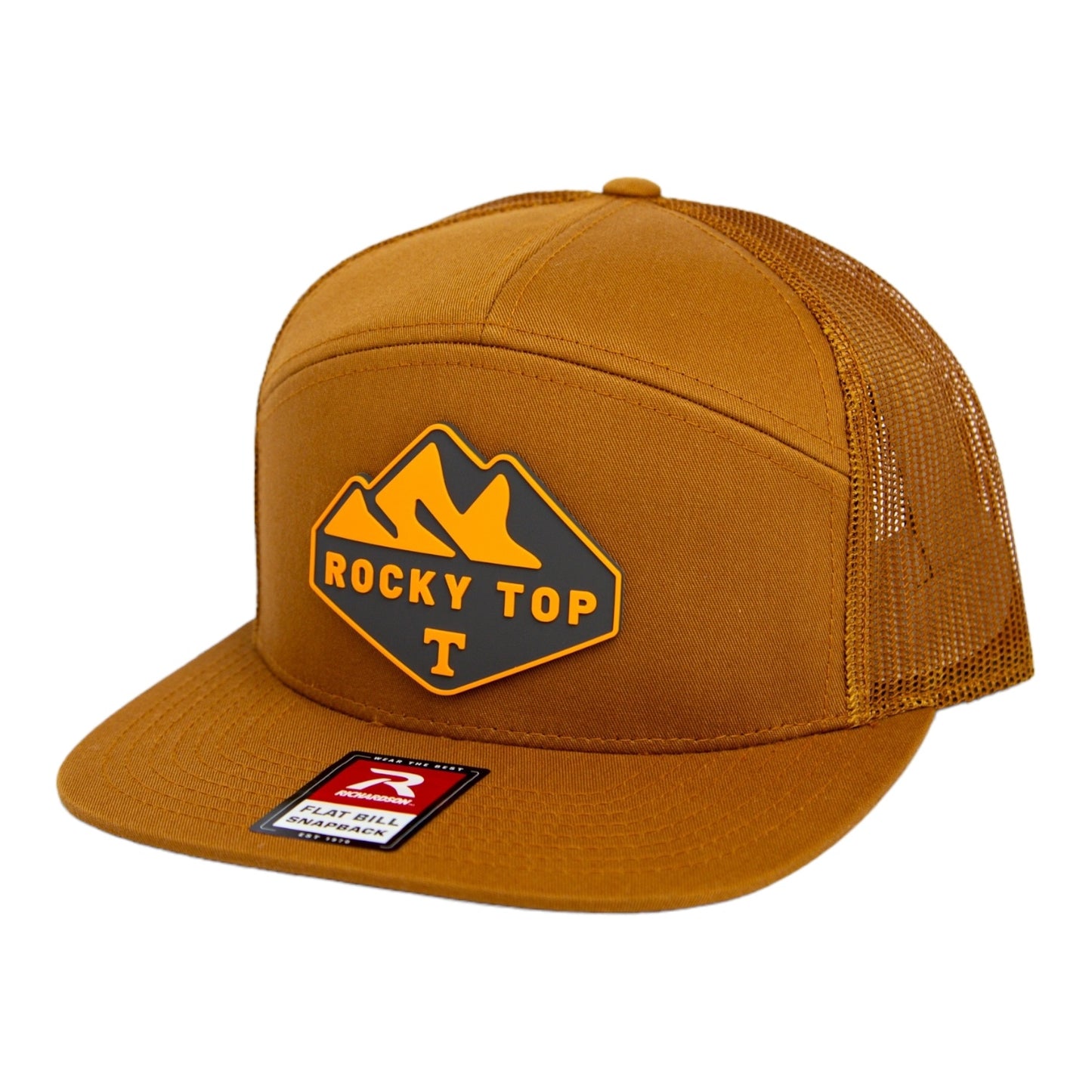 Tennessee Volunteers 2024 Men's College World Series 3D Snapback Seven-Panel Flat Bill Trucker Hat- Carmel