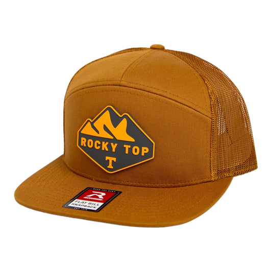 Tennessee Volunteers 2024 Men's College World Series 3D Snapback Seven-Panel Flat Bill Trucker Hat- Carmel