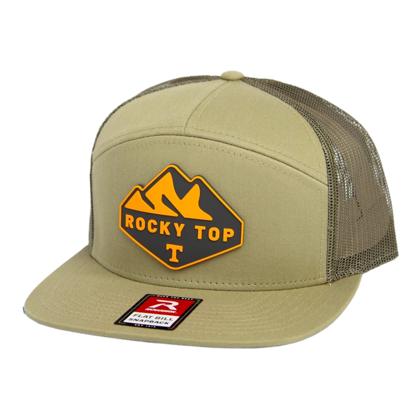 Tennessee Volunteers 2024 Men's College World Series 3D Snapback Seven-Panel Flat Bill Trucker Hat- Pale Loden
