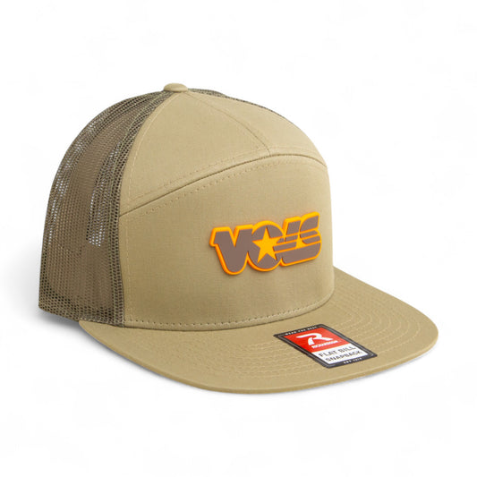 Tennessee Volunteers Retro VOLS Star Charcoal 3D Snapback Seven-Panel Flat Bill Trucker Hat- Pale Loden