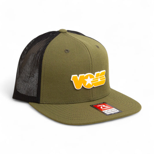 Tennessee Volunteers Retro VOLS Star Orange 3D Wool Blend Flat Bill Hat- Loden/ Black