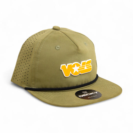 Tennessee Volunteers Retro VOLS Star Orange 3D Perforated Rope Hat- Loden/ Black