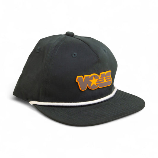 Tennessee Volunteers Retro VOLS Star Charcoal 3D Classic Rope Hat- Charcoal/ White
