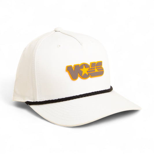 Tennessee Volunteers Retro VOLS Star Charcoal 3D Five Panel Classic Rope Hat- White/ Black