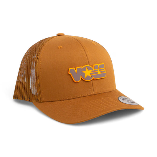 Tennessee Volunteers Retro VOLS Star Charcoal 3D YP Snapback Trucker Hat- Carmel