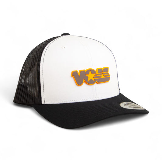 Tennessee Volunteers Retro VOLS Star Charcoal 3D YP Snapback Trucker Hat- White/ Black