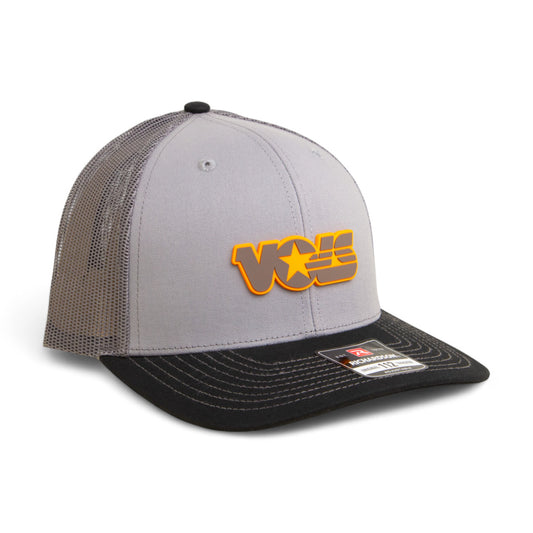 Tennessee Volunteers Retro VOLS Star Charcoal 3D Snapback Trucker Hat- Grey/ Charcoal/ Black