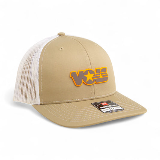 Tennessee Volunteers Retro VOLS Star Charcoal 3D Snapback Trucker Hat- Tan/ White