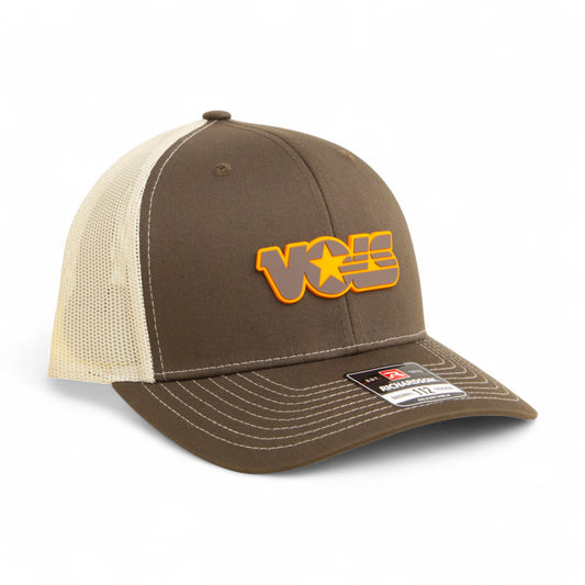 Tennessee Volunteers Retro VOLS Star Charcoal 3D Snapback Trucker Hat- Chocolate Chip/ Birch