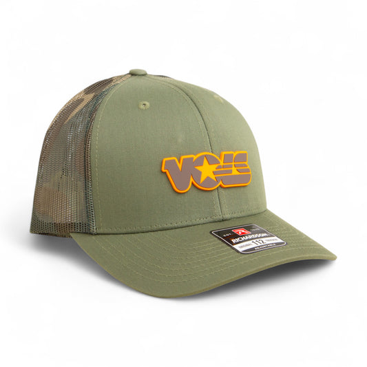 Tennessee Volunteers Retro VOLS Star Charcoal 3D Snapback Trucker Hat- Loden/ Camo