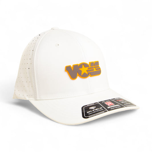 Tennessee Volunteers Retro VOLS Star Charcoal 3D Laser Perf R-Flex Cap- White