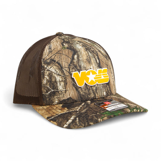 Tennessee Volunteers Retro VOLS Star Orange 3D Snapback Trucker Hat- Realtree Edge/ Brown