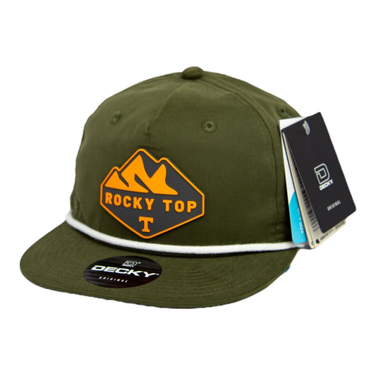 Tennessee Volunteers 2024 Men's College World Series 3D Classic Rope Hat- Olive/ White