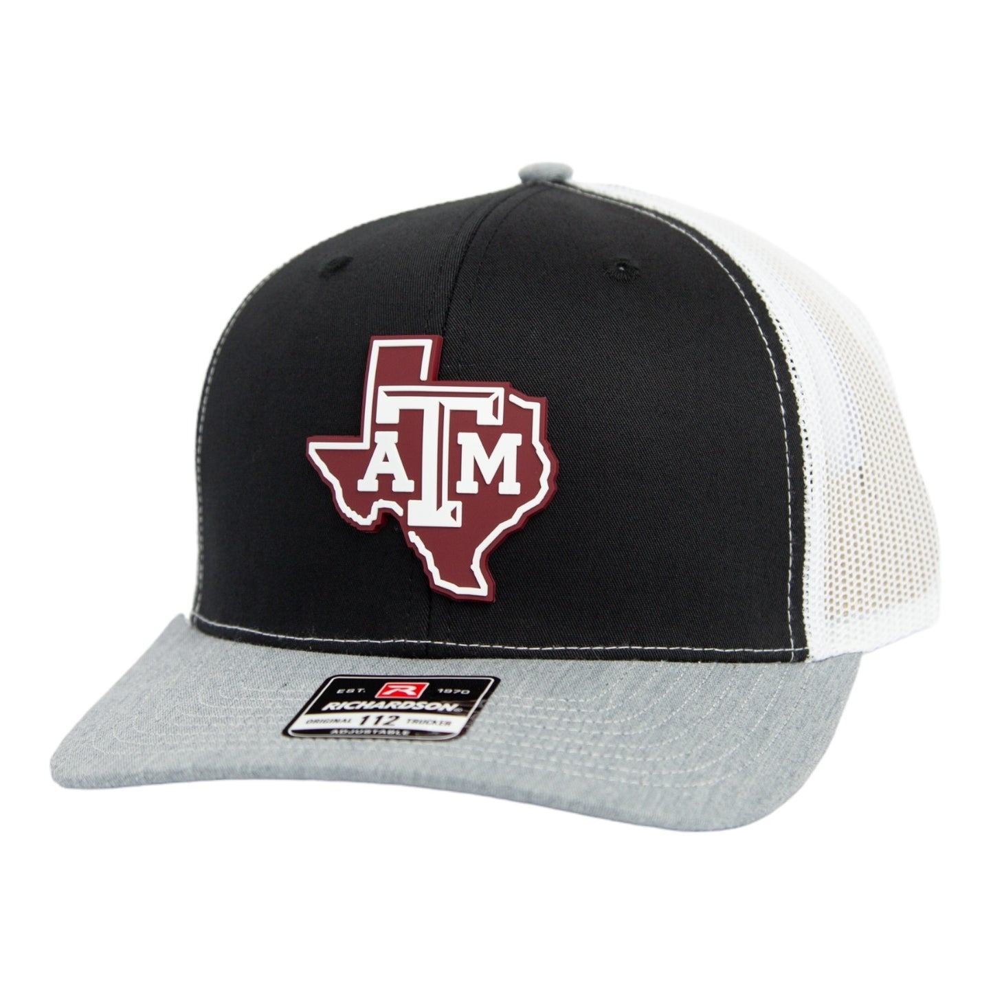 Texas A&M Aggies 2024 Men's College World Series 3D Snapback Trucker Hat- Black/ White/ Heather Grey