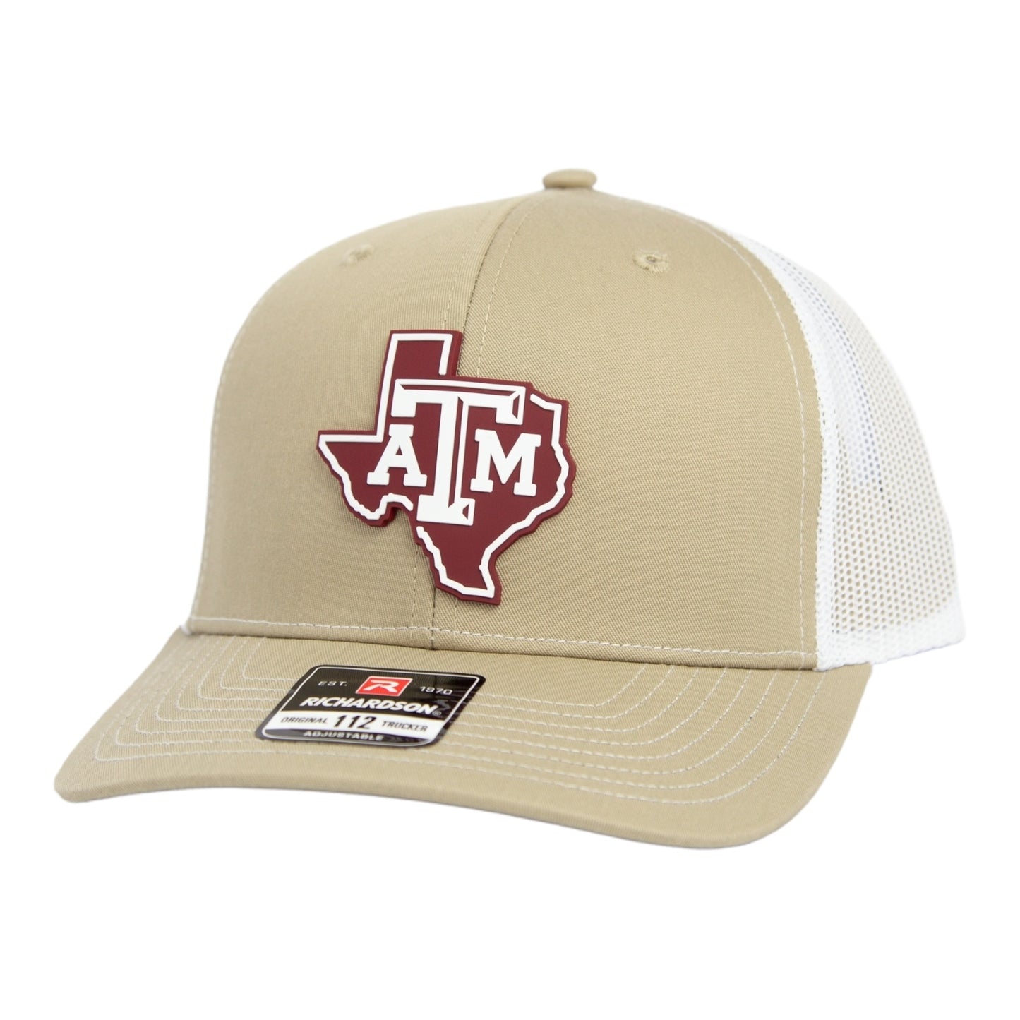 Texas A&M Aggies 2024 Men's College World Series 3D Snapback Trucker Hat- Tan/ White